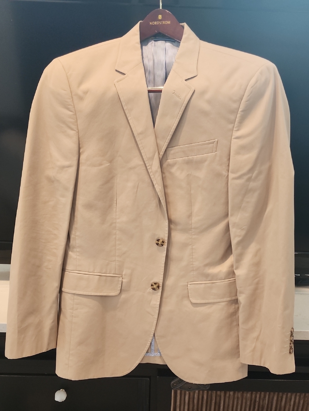 Tommy Hilfiger Tan Men's Cotton Blazer
